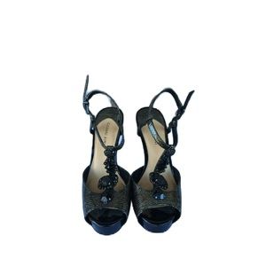 Gianni Bini Size 10 Gold/Black Stilettos